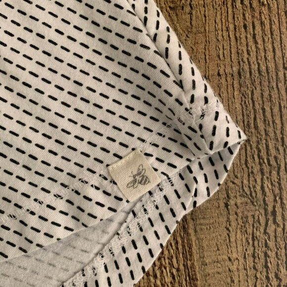 Burt’s Bees girls size 6X swing skater skirt in white and black - Picture 3 of 6